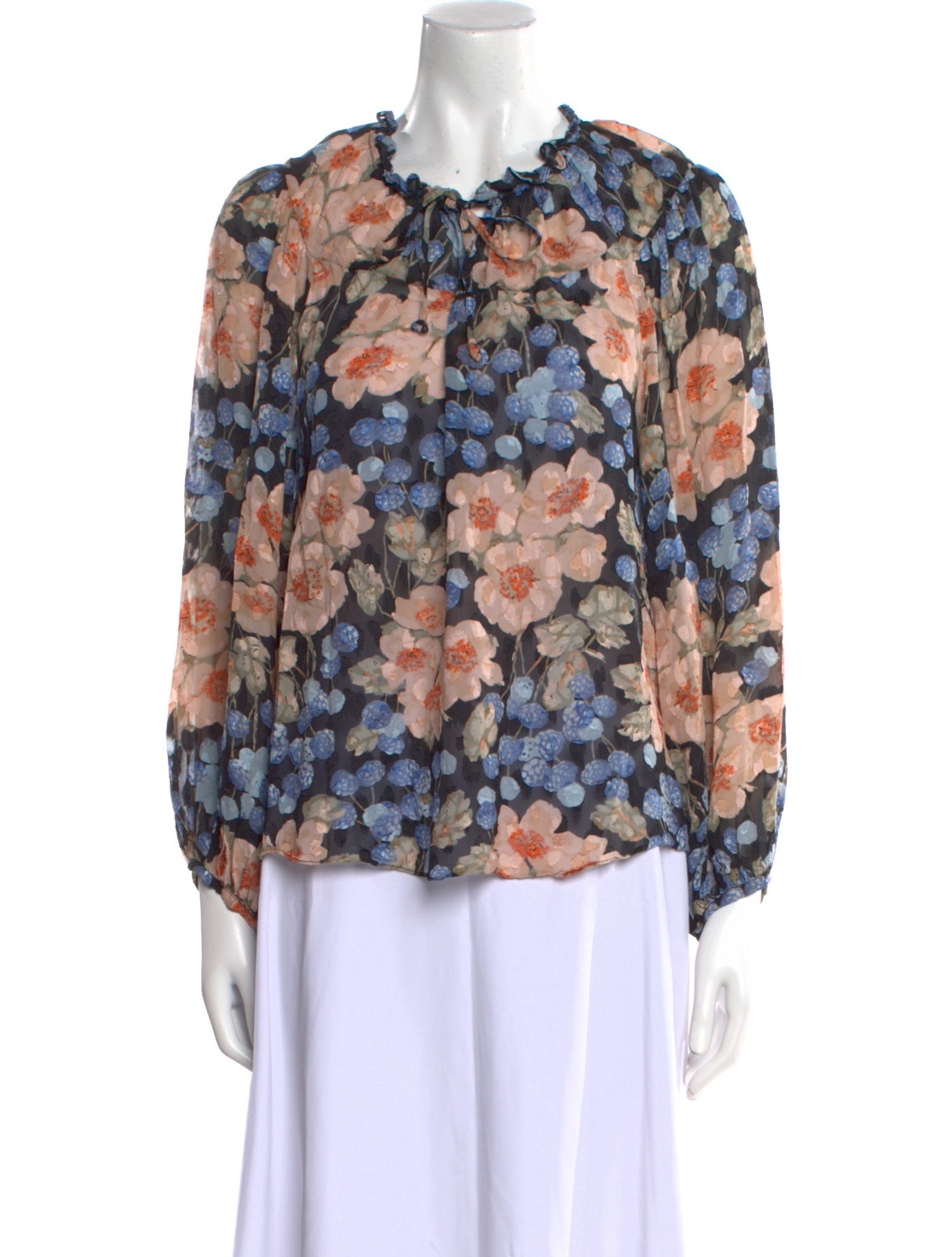 Rebecca Taylor Silk Floral Print Blouse w/ Tags