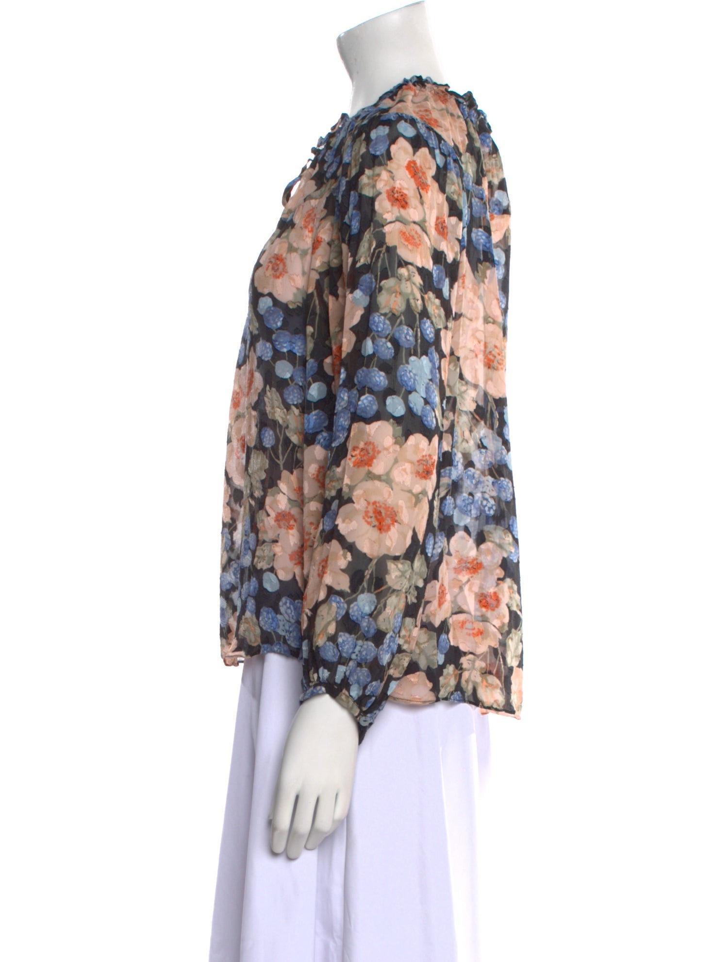 Rebecca Taylor Silk Floral Print Blouse w/ Tags