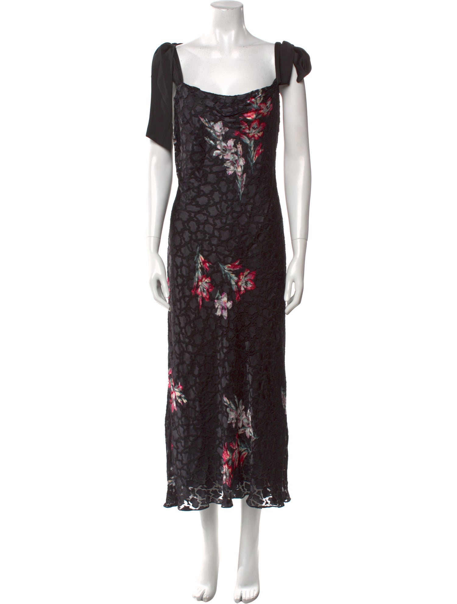 Rebecca Taylor Floral Print Midi Length Dress