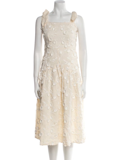 Rebecca Taylor Linen Midi Length Dress