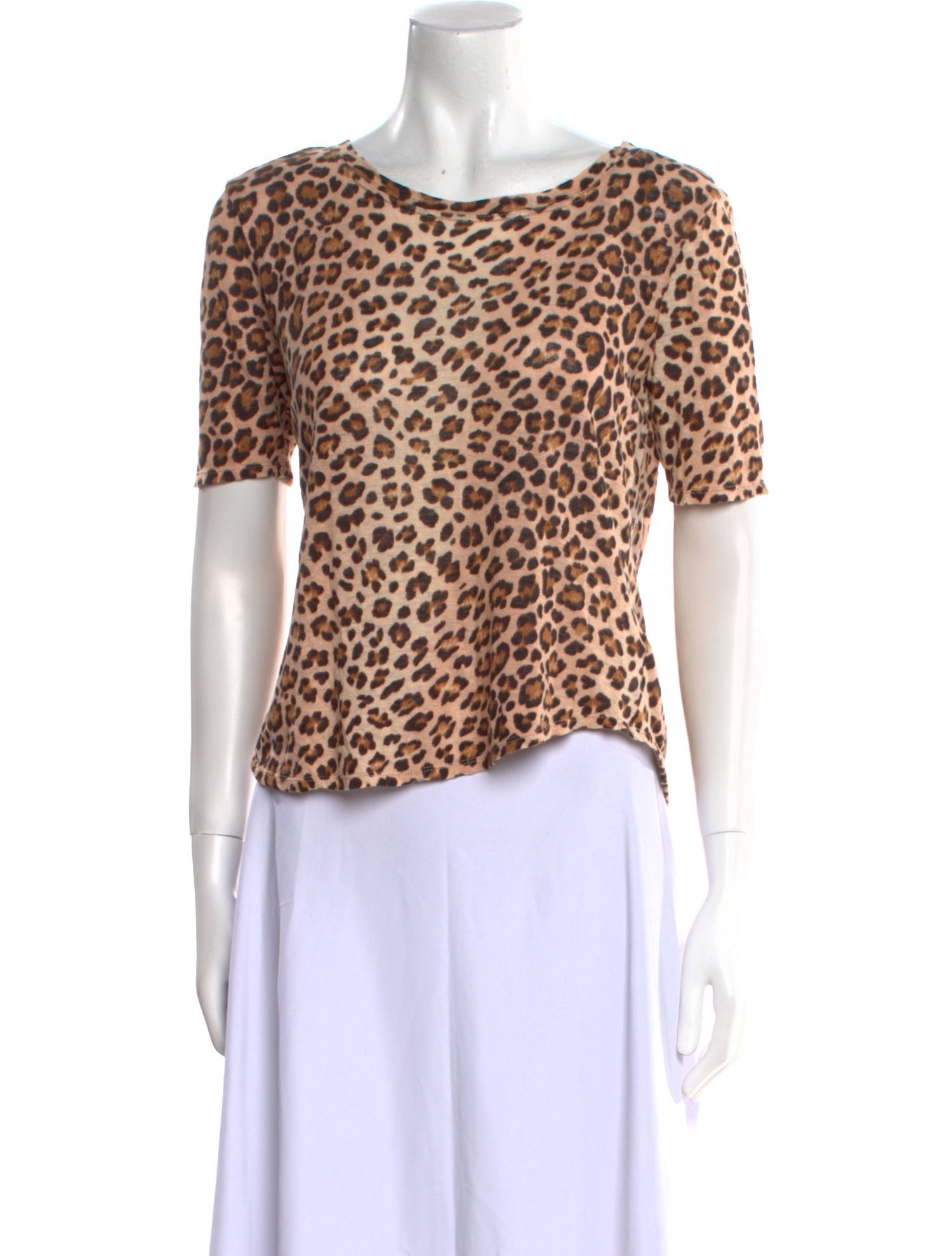 Rebecca Taylor Linen Animal Print Top w/ Tags