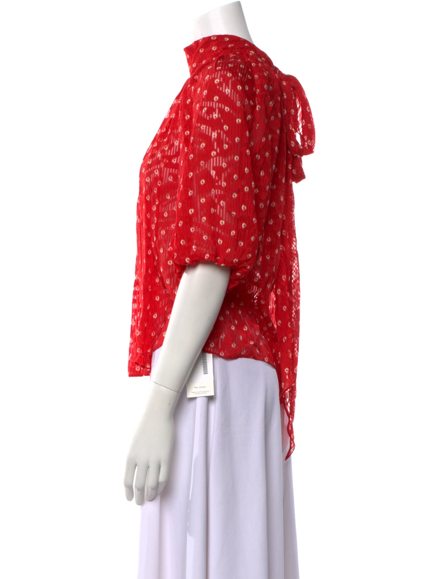 Rebecca Taylor Silk Polka Dot Print Blouse w/ Tags