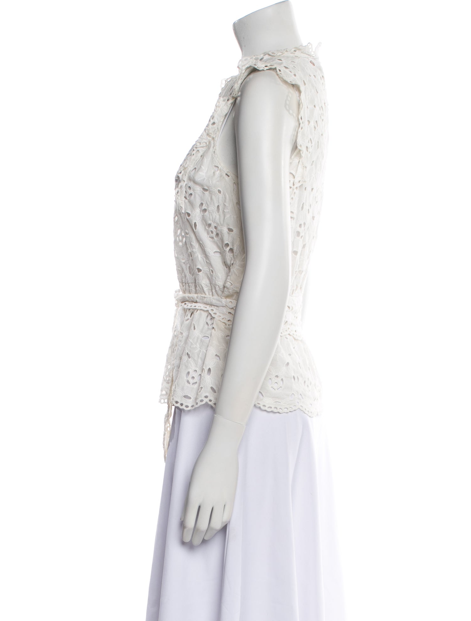 Rebecca Taylor V-Neck Sleeveless Blouse