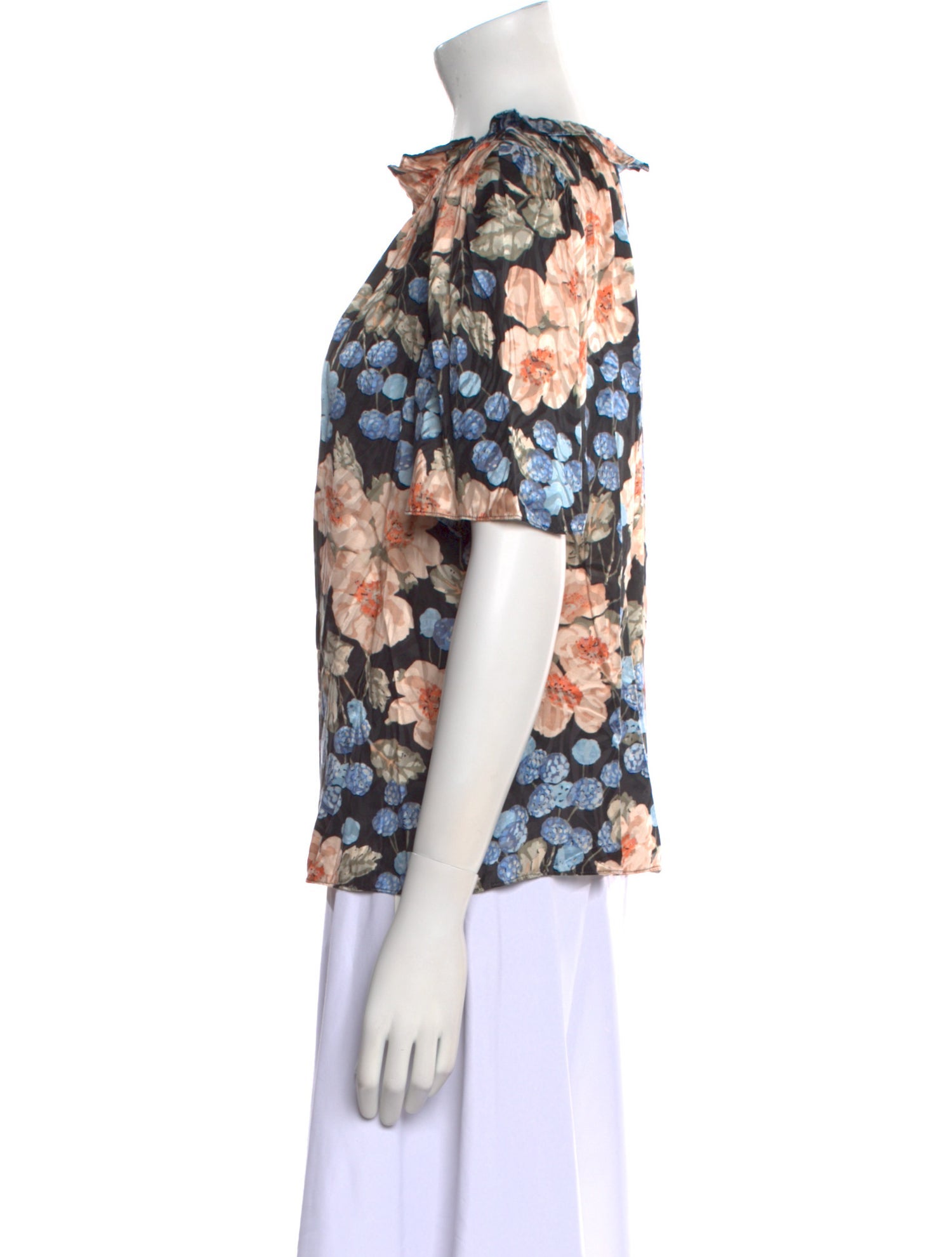 Rebecca Taylor Floral Print Mock Neck Blouse w/ Tags
