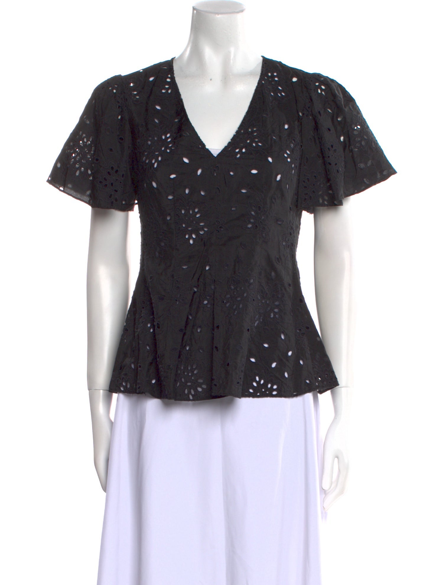 Rebecca Taylor V-Neck Short Sleeve Top w/ Tags