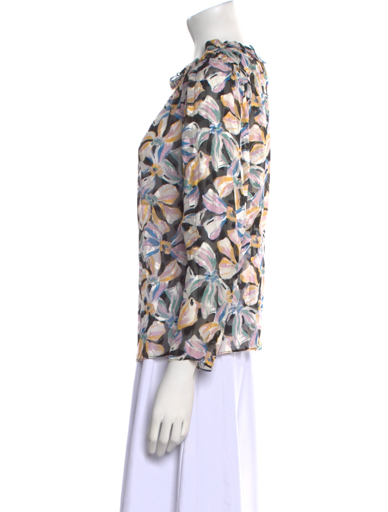 Rebecca Taylor Silk Floral Print Blouse w/ Tags