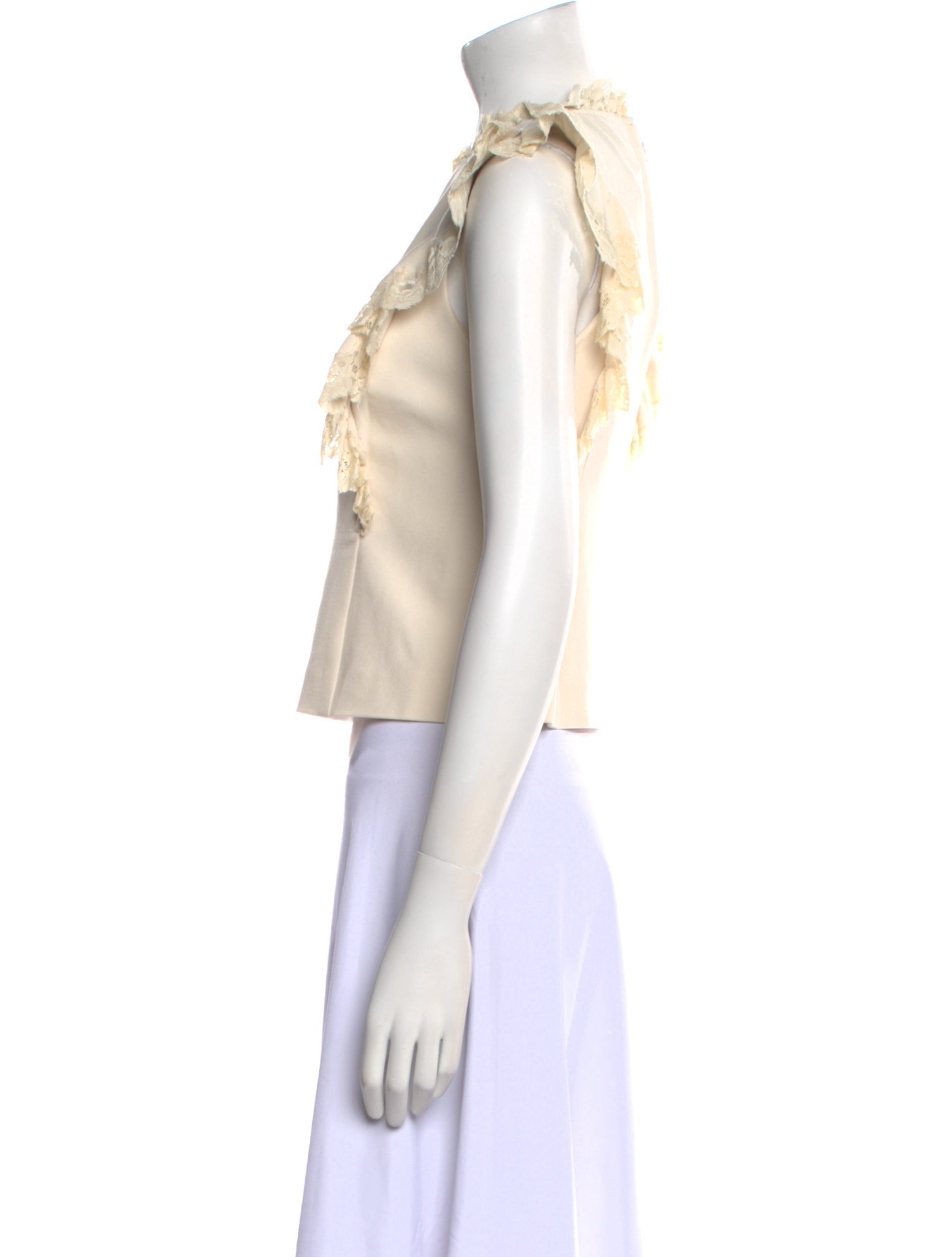 Rebecca Taylor Mock Neck Sleeveless Crop Top