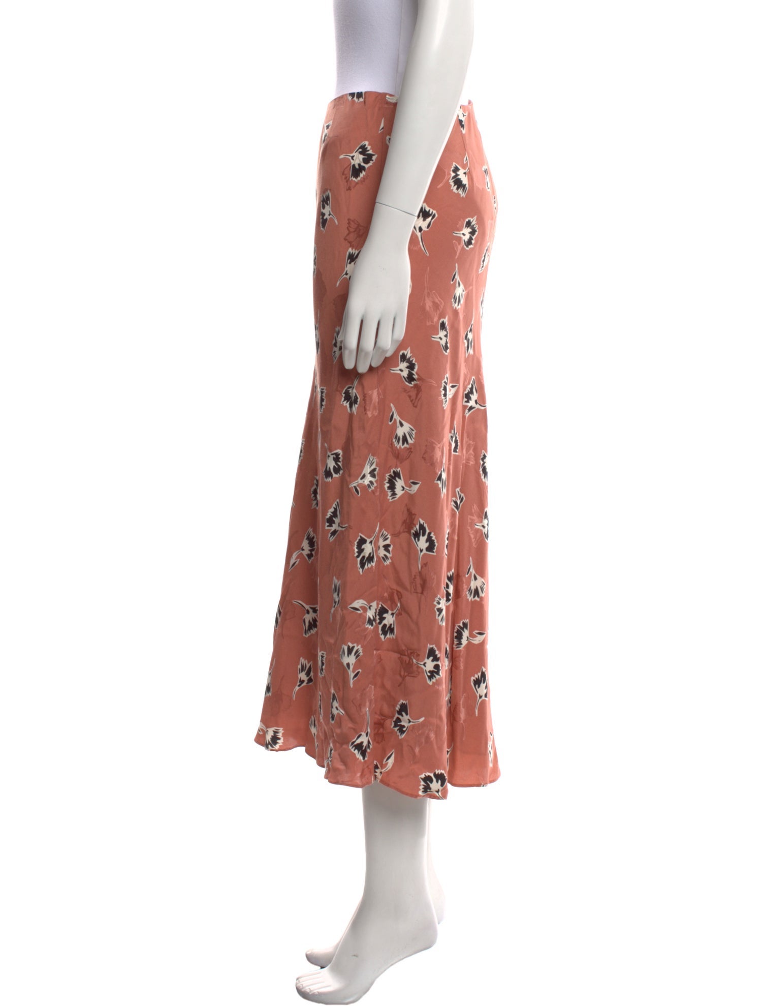 Rebecca Taylor Floral Print Midi Length Skirt