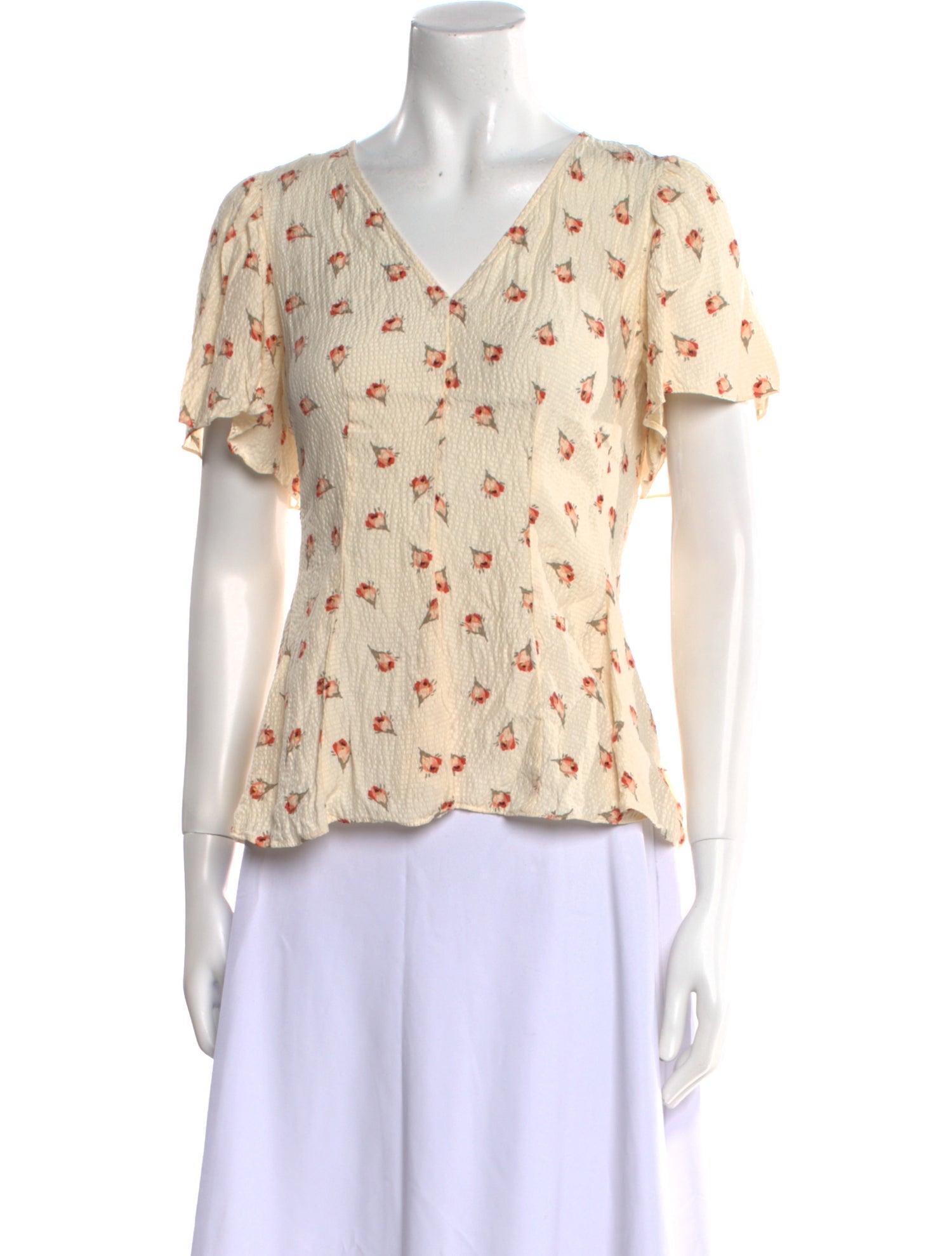 Rebecca Taylor Silk Floral Print Blouse w/ Tags