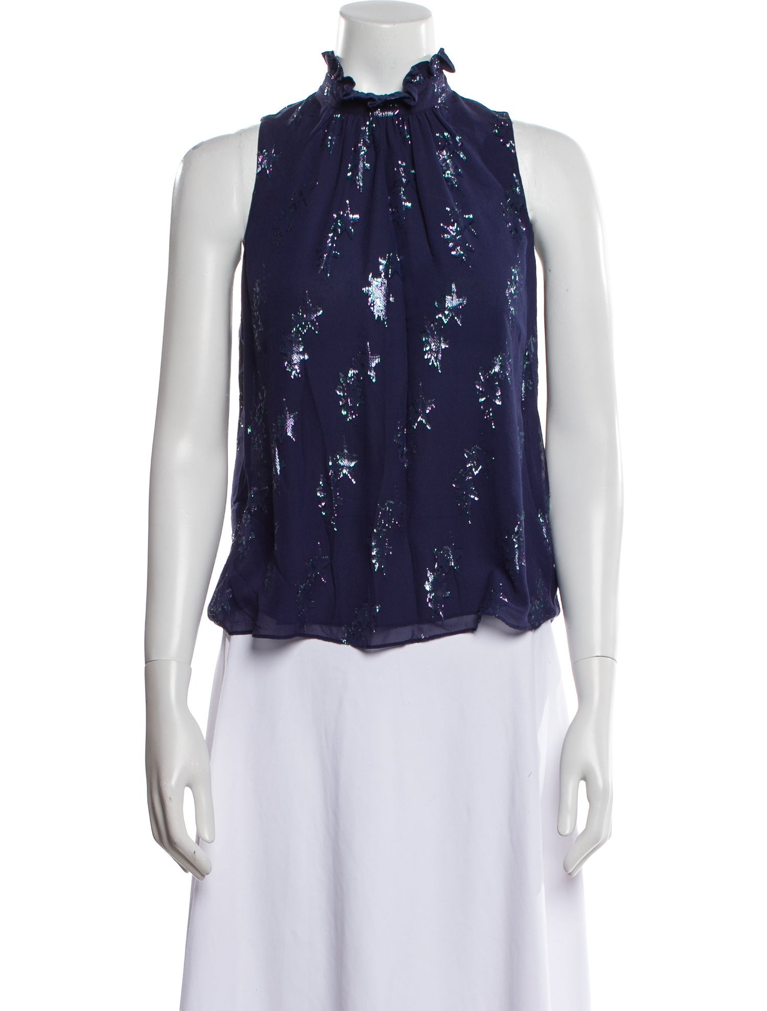 Rebecca Taylor Silk Mock Neck Blouse w/ Tags