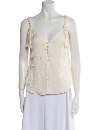 Rebecca Taylor V-Neck Sleeveless Top