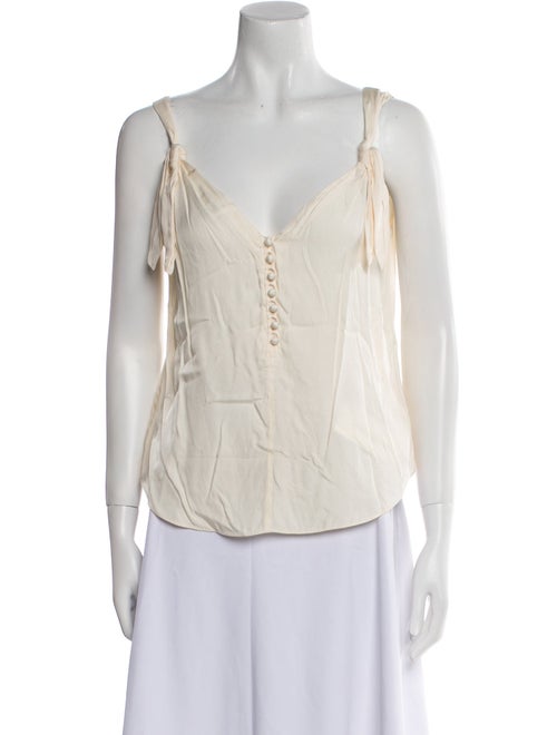 Rebecca Taylor V-Neck Sleeveless Top