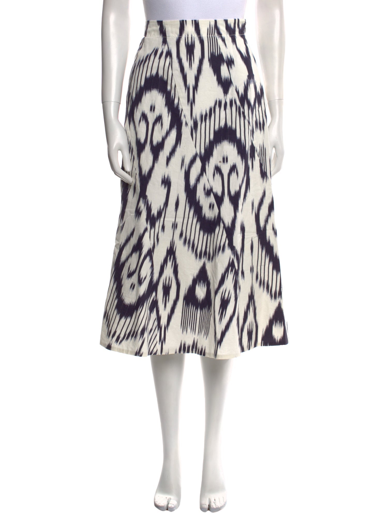 Rebecca Taylor Animal Print Midi Length Skirt