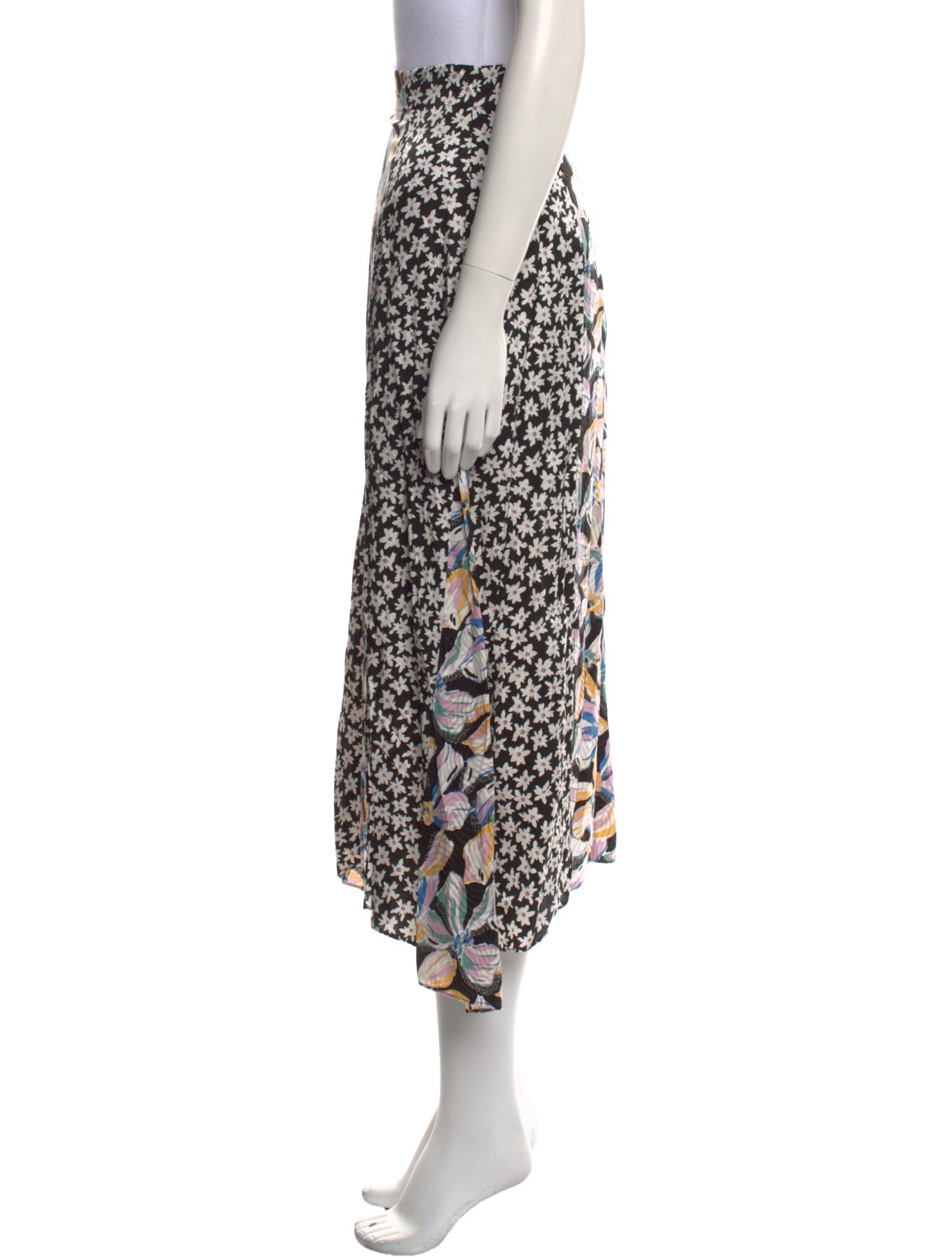 Rebecca Taylor Floral Print Midi Length Skirt