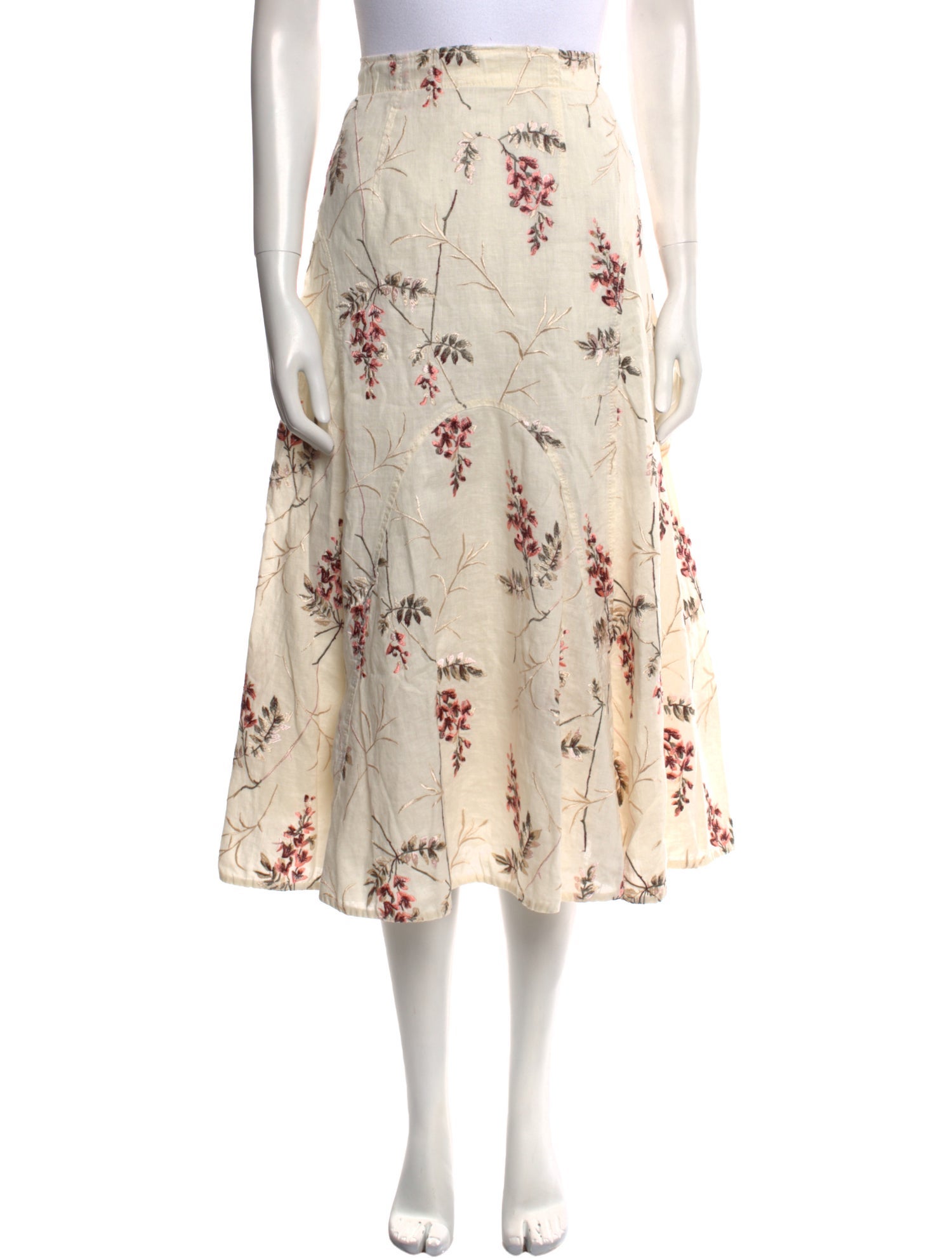 Rebecca Taylor Linen Midi Length Skirt