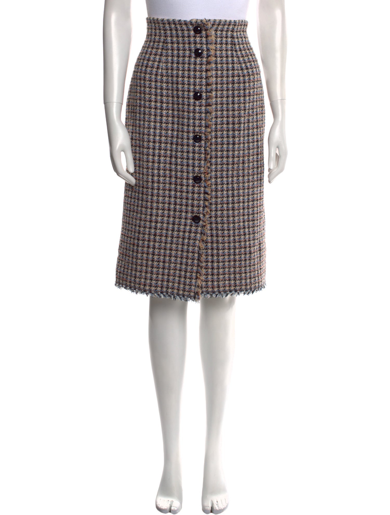 Rebecca Taylor Tweed Pattern Knee-Length Skirt