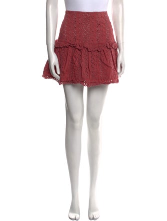 Rebecca Taylor Eyelet Trim Mini Skirt