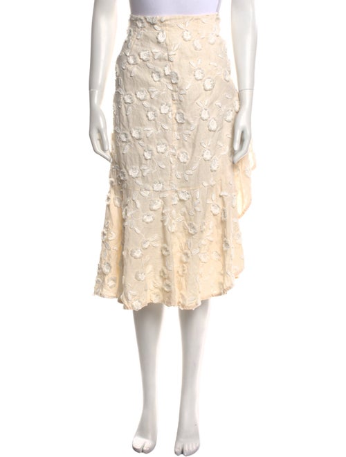 Rebecca Taylor Linen Midi Length Skirt