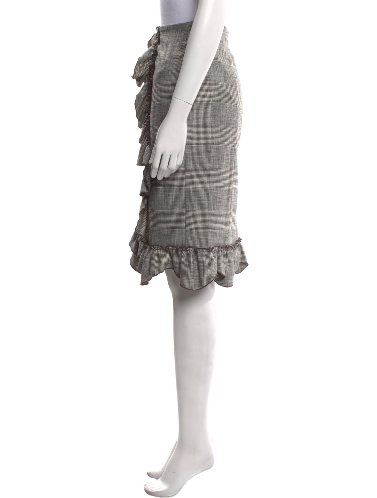 Rebecca Taylor Plaid Print Knee-Length Skirt