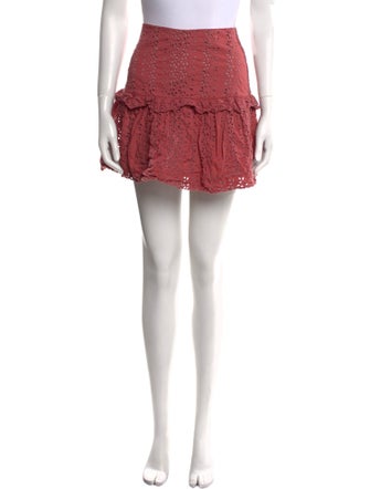 Rebecca Taylor Eyelet Trim Mini Skirt