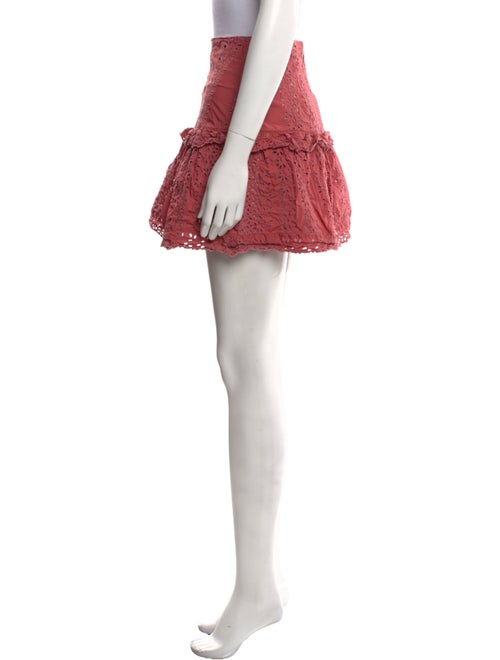 Rebecca Taylor Eyelet Trim Mini Skirt