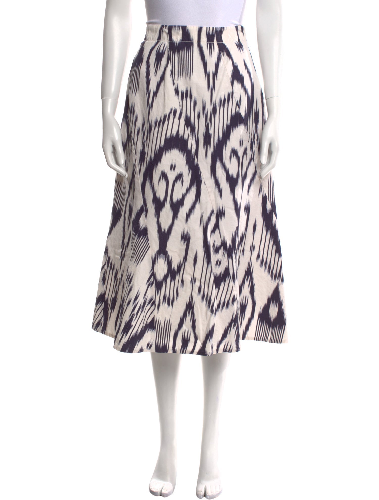 Rebecca Taylor Animal Print Midi Length Skirt