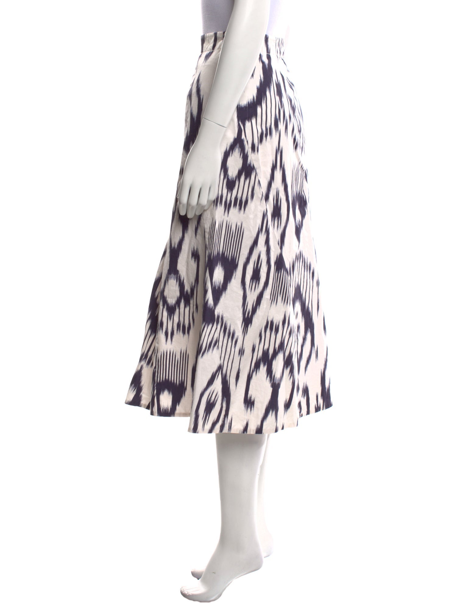 Rebecca Taylor Animal Print Midi Length Skirt