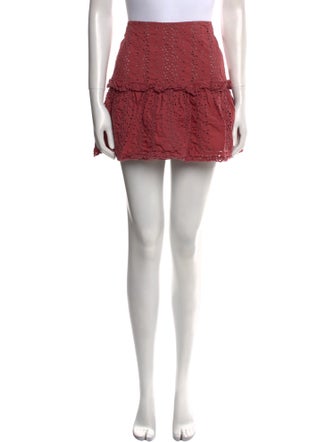 Rebecca Taylor Eyelet Trim Mini Skirt