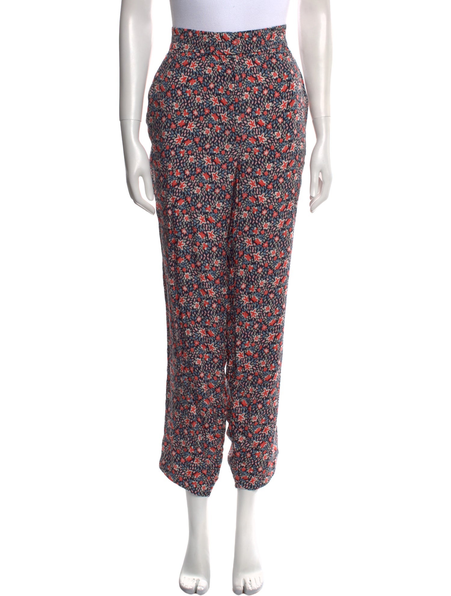 Rebecca Taylor Floral Print Straight Leg Pants