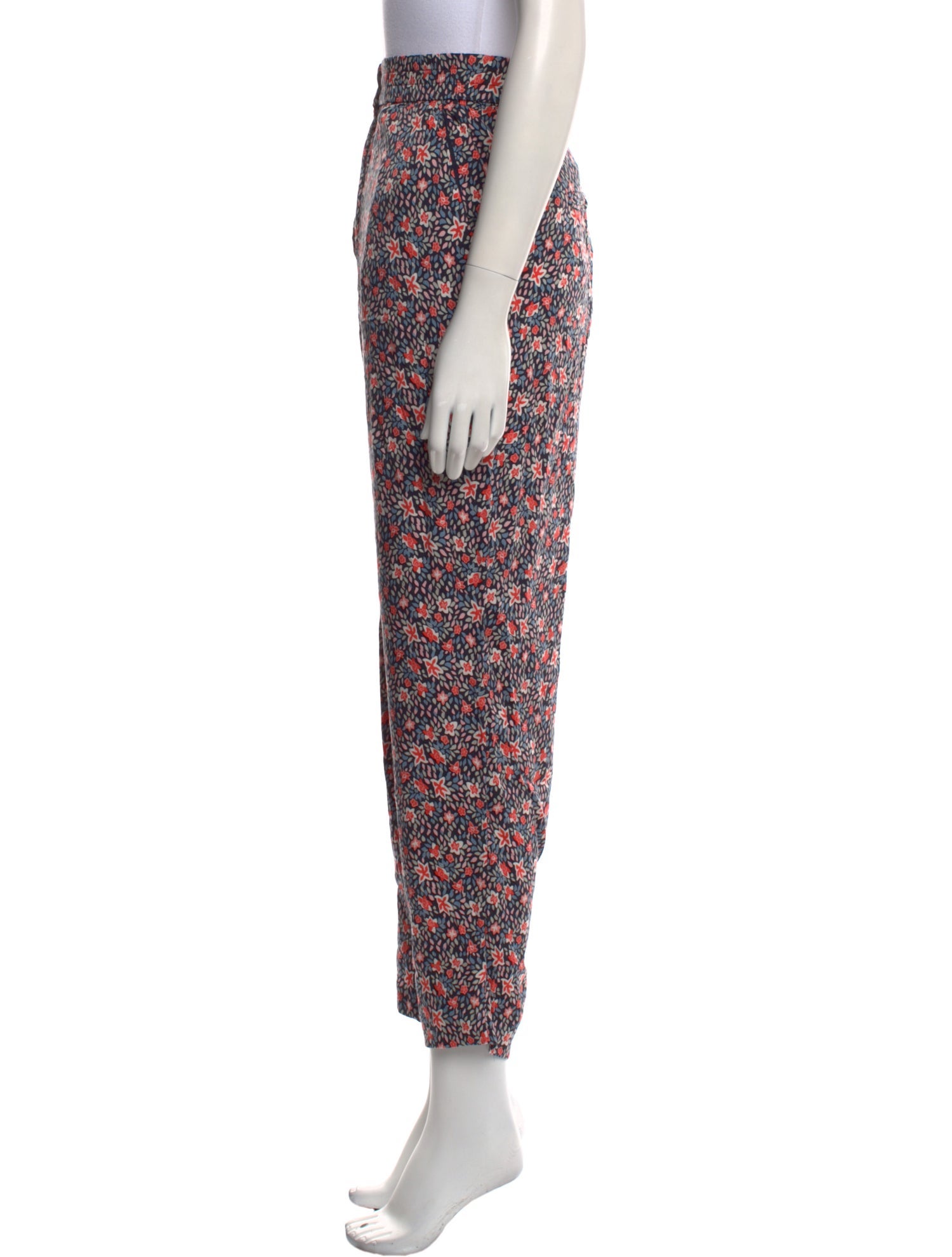 Rebecca Taylor Floral Print Straight Leg Pants