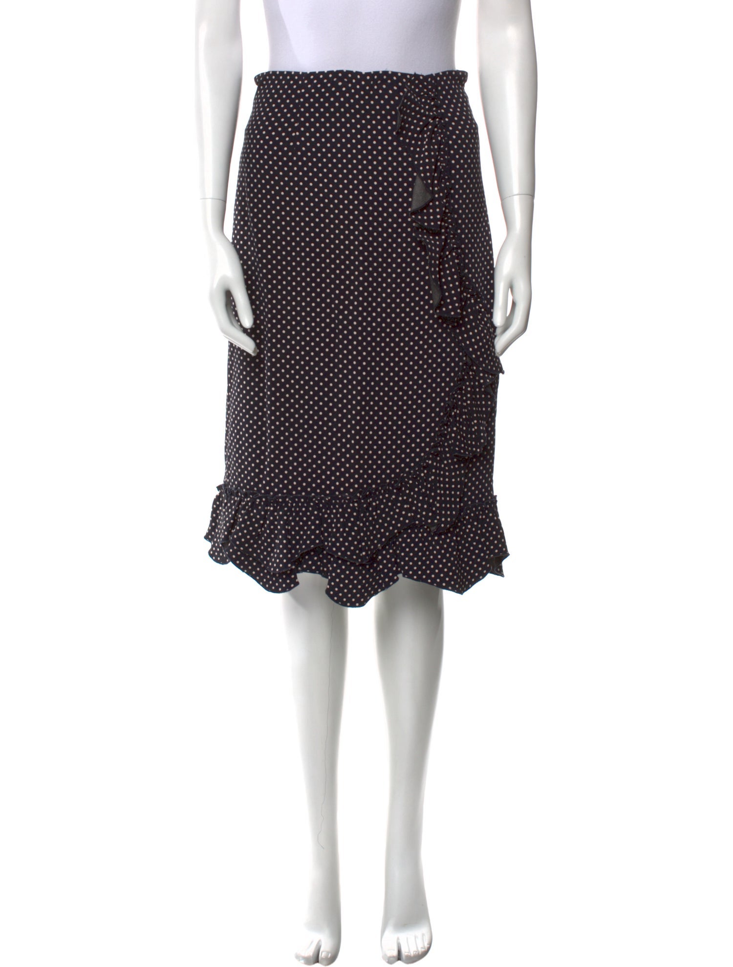 Rebecca Taylor Polka Dot Print Knee-Length Skirt