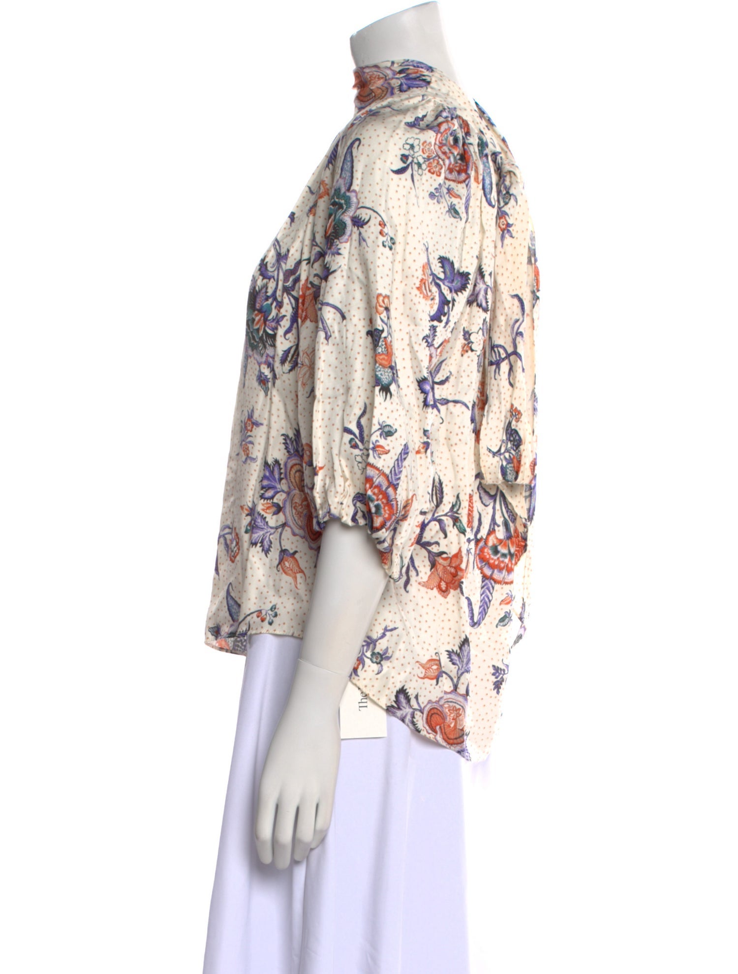 Rebecca Taylor Floral Print Mock Neck Blouse w/ Tags