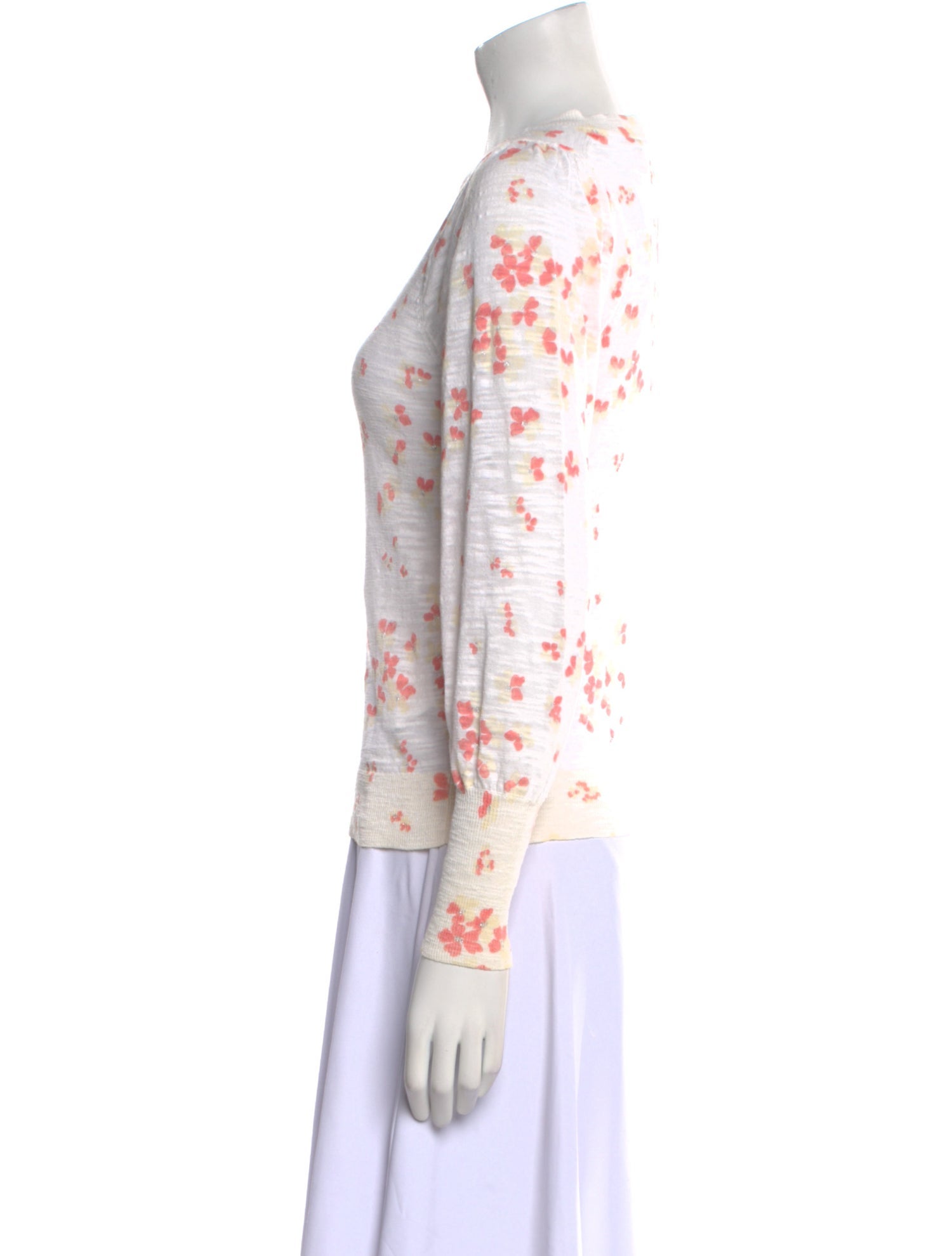 Rebecca Taylor Floral Print V-Neck Top