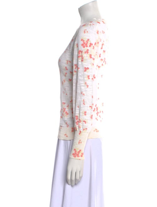 Rebecca Taylor Floral Print V-Neck Top