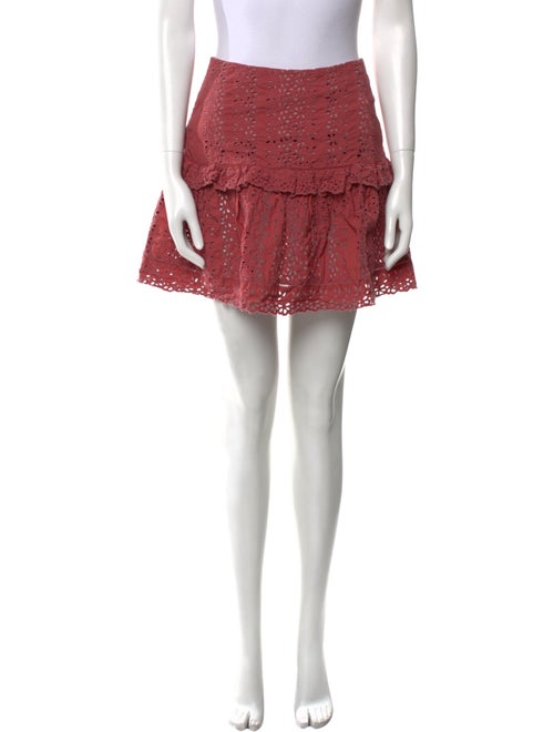 Rebecca Taylor Eyelet Trim Mini Skirt