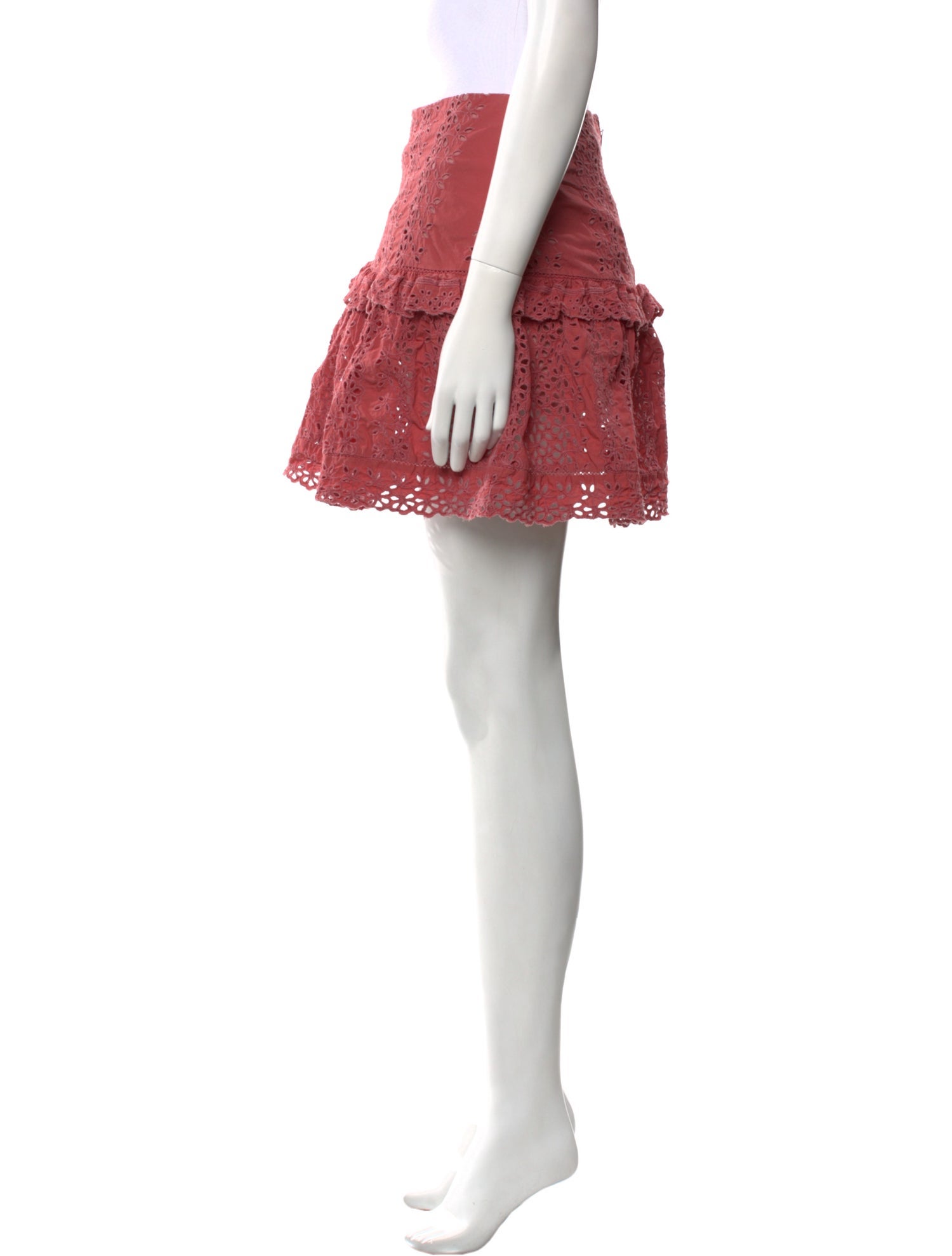 Rebecca Taylor Eyelet Trim Mini Skirt