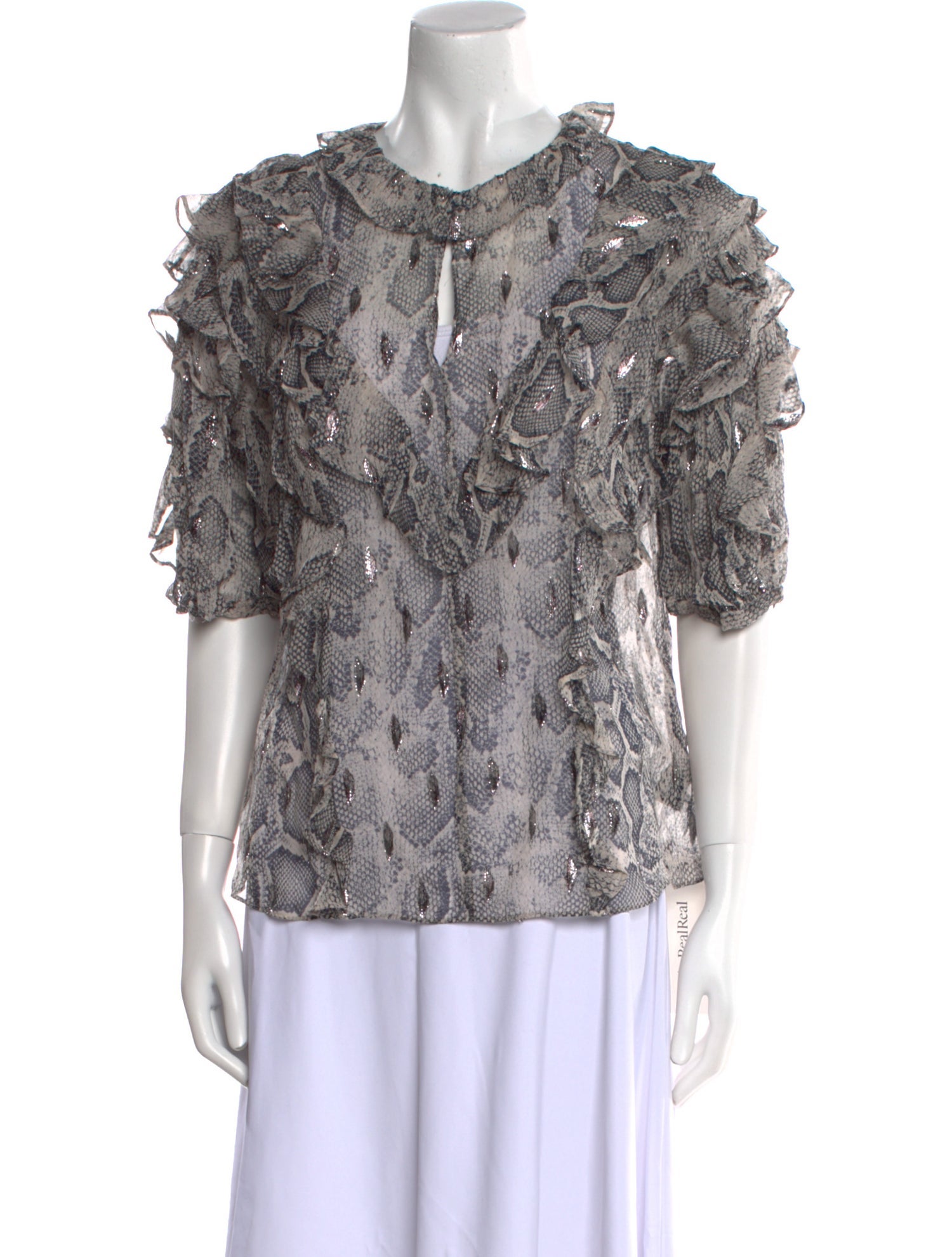 Rebecca Taylor Silk Animal Print Blouse w/ Tags