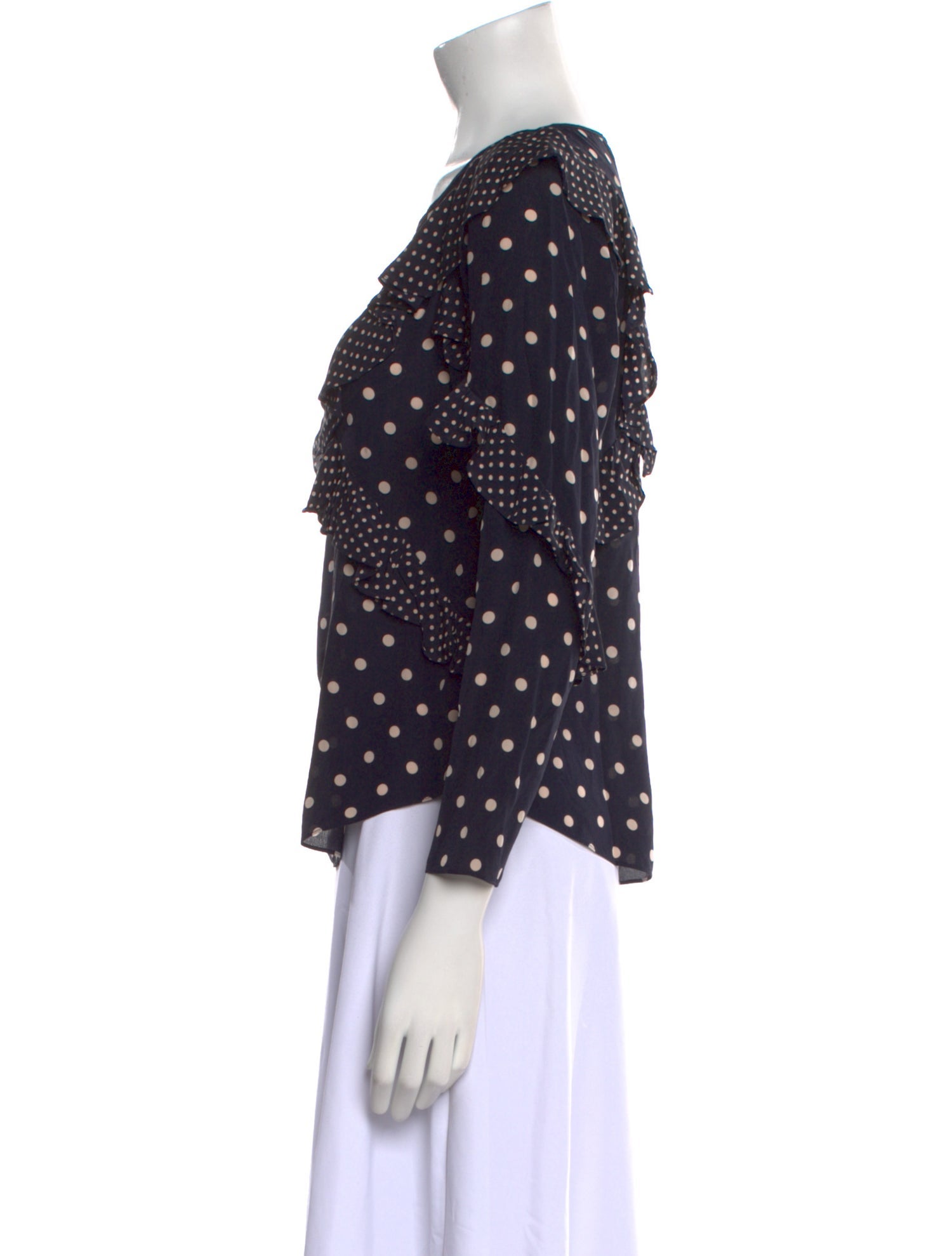 Rebecca Taylor Silk Polka Dot Print Blouse w/ Tags