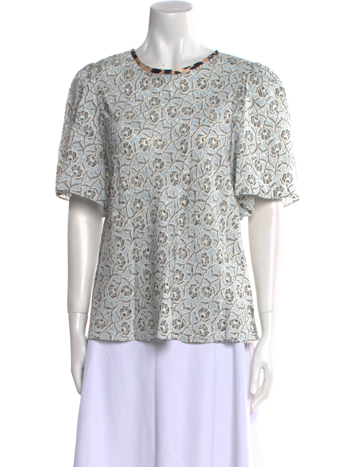 Rebecca Taylor Printed Crew Neck T-Shirt w/ Tags