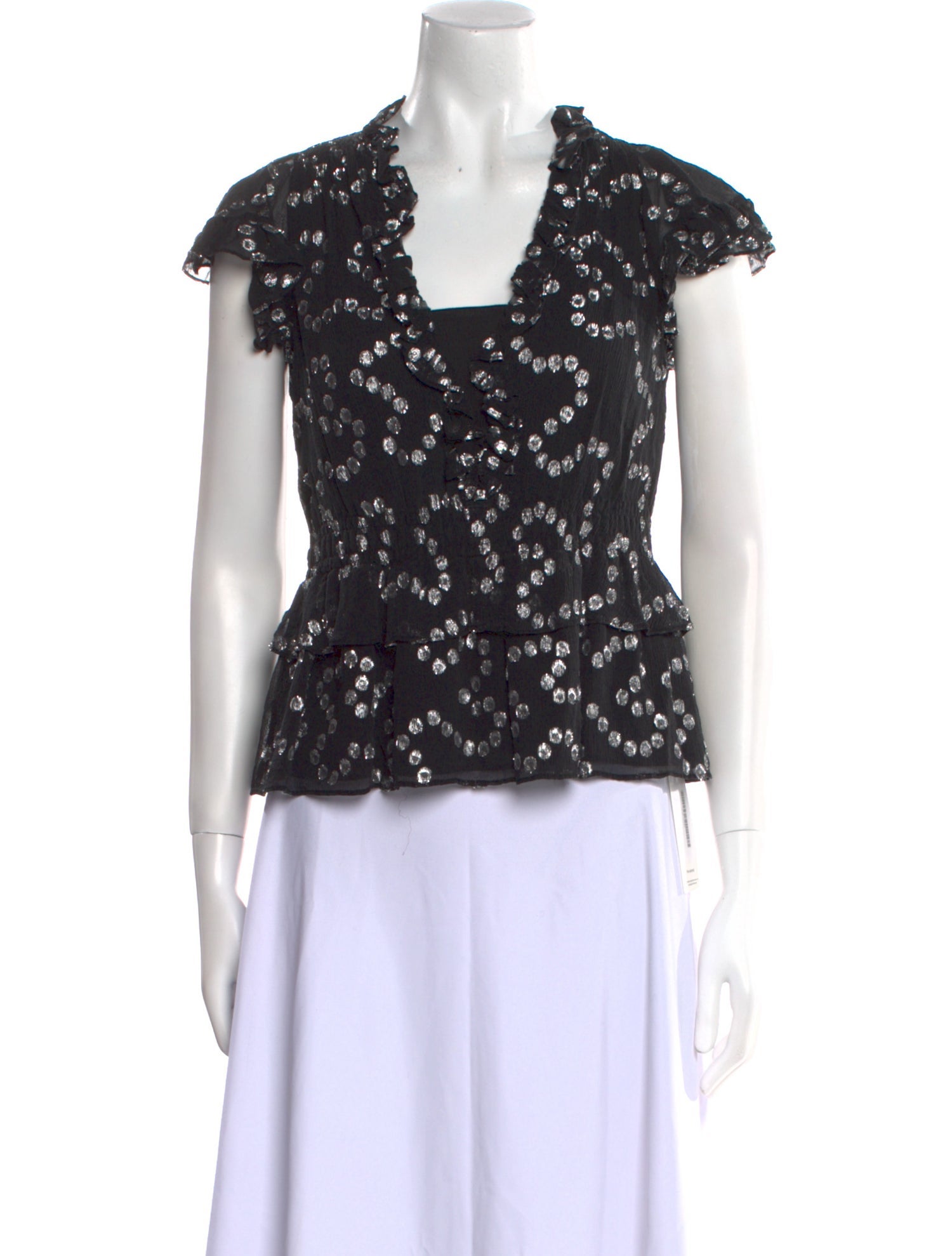 Rebecca Taylor Silk Square Neckline Top w/ Tags