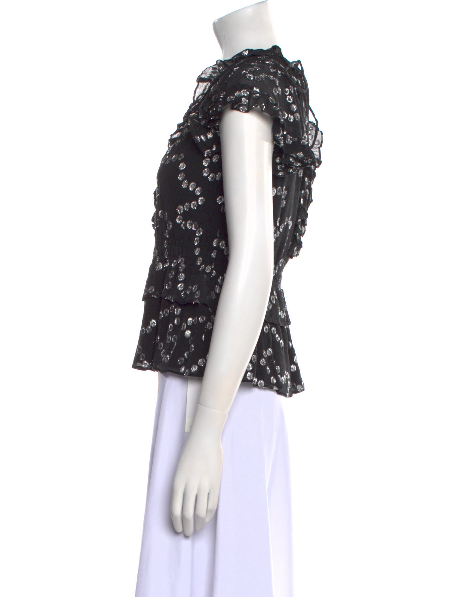 Rebecca Taylor Silk Square Neckline Top w/ Tags