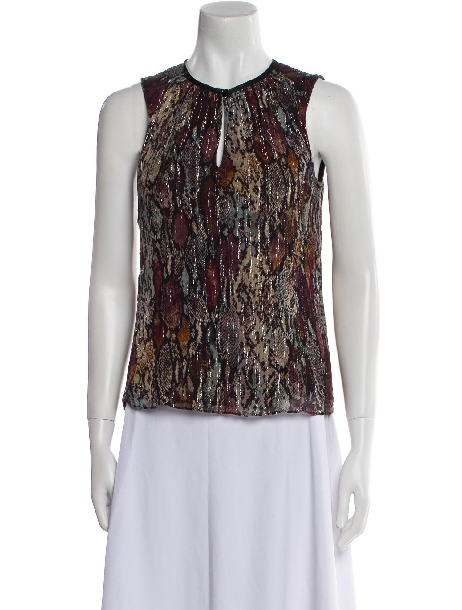 Rebecca Taylor Silk Animal Print Blouse w/ Tags