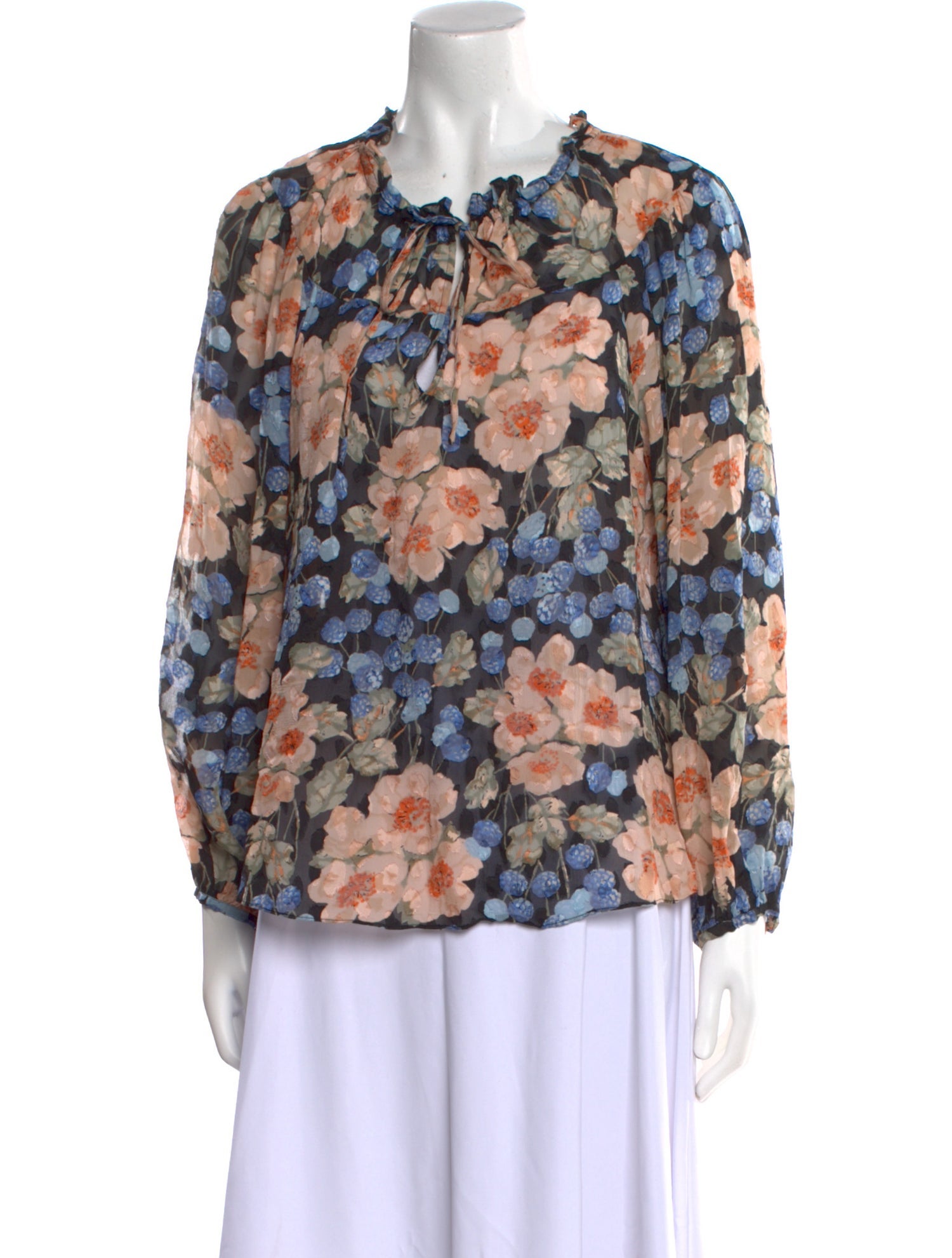 Rebecca Taylor Silk Floral Print Blouse w/ Tags
