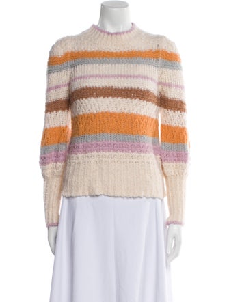 Rebecca Taylor Striped Mock Neck Sweater