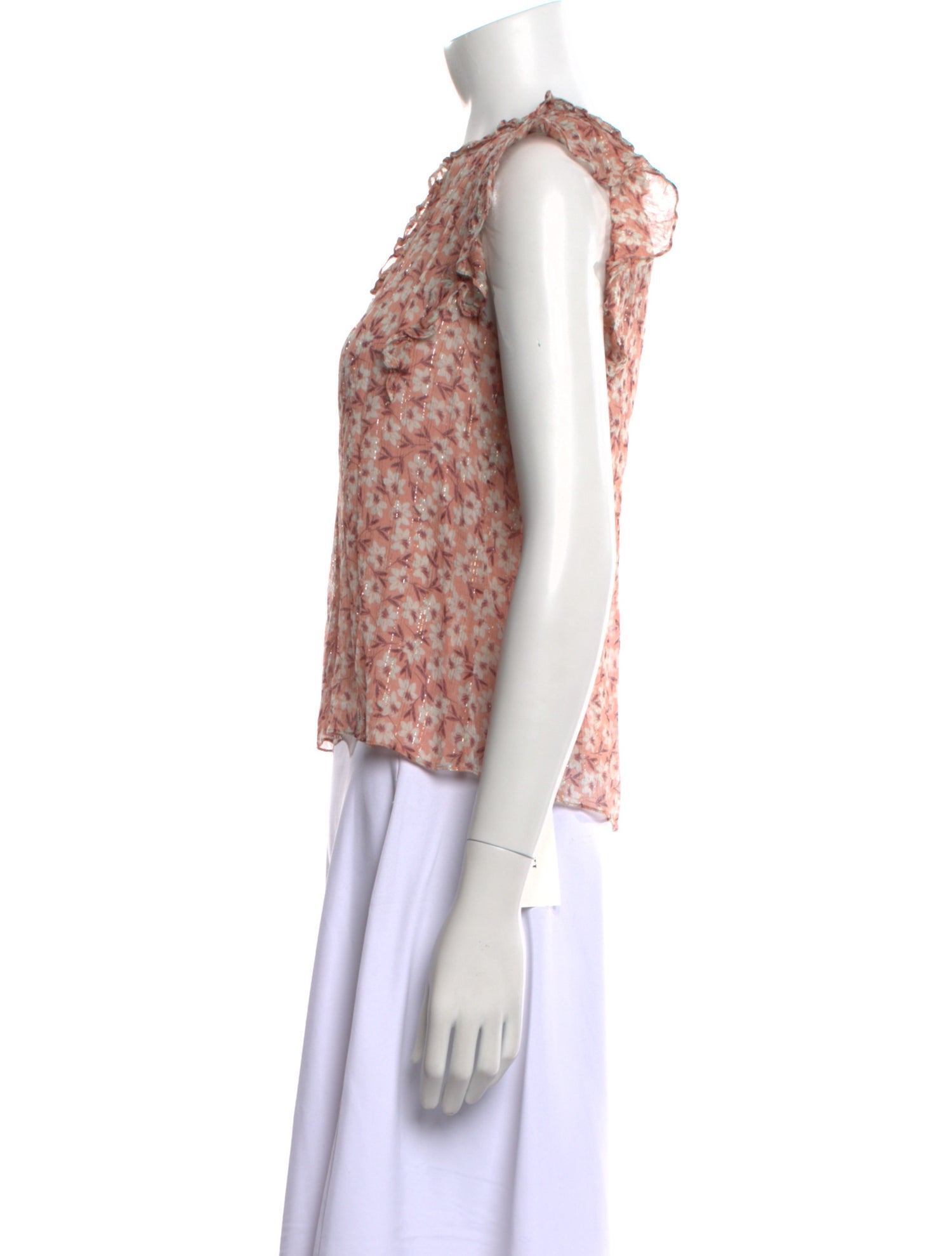 Rebecca Taylor Silk Floral Print Top