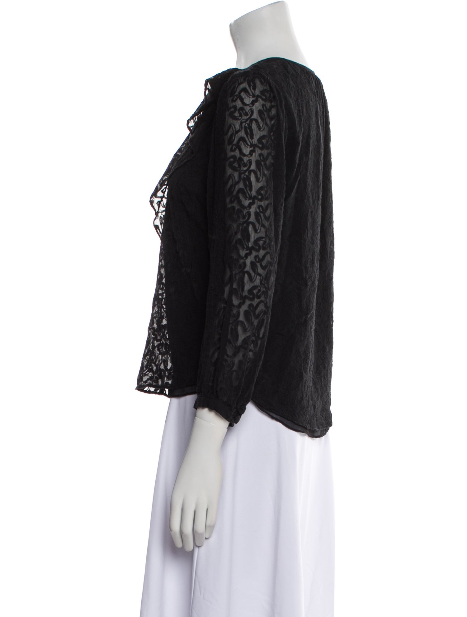 Rebecca Taylor Silk Crew Neck Blouse