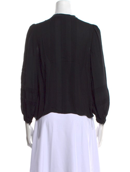 Rebecca Taylor Silk Tie Neck Blouse