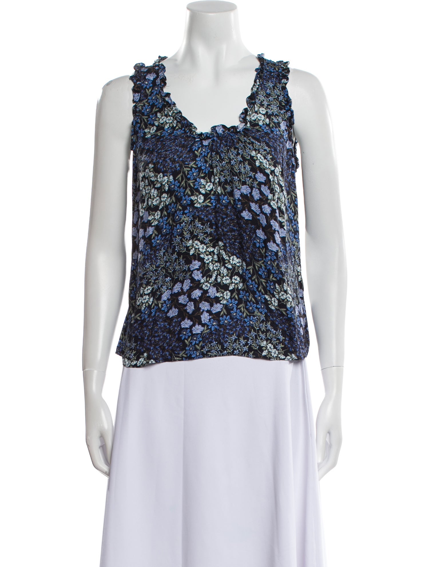 Rebecca Taylor Silk Floral Print Top