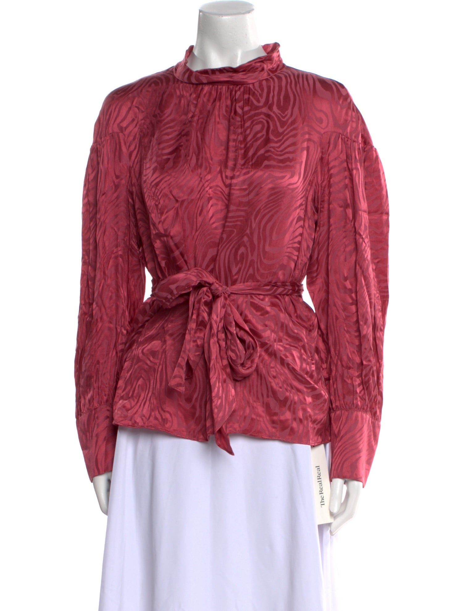 Rebecca Taylor Mock Neck Long Sleeve Blouse