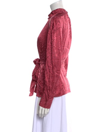 Rebecca Taylor Mock Neck Long Sleeve Blouse